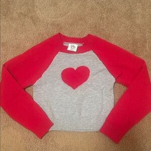 Wild Fable Red and Gray Heart Sweater size medium